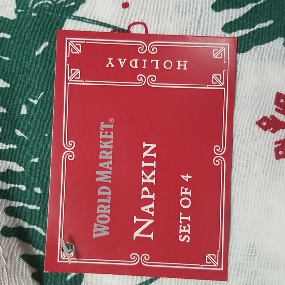 World Market Holiday Parade Napkins Set of 4 - Picture 4 of 4